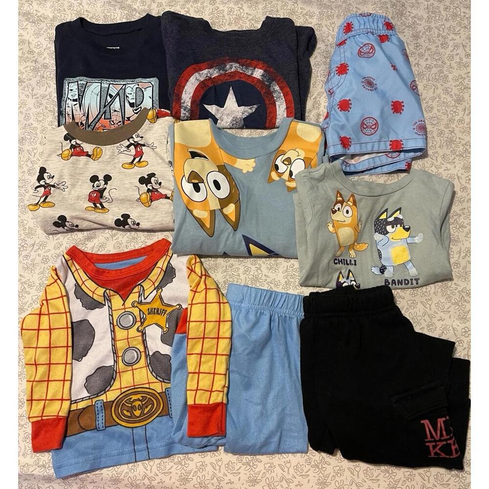 Disney 18 Month Boy Clothing Bundle | 9 Piece Variety Set